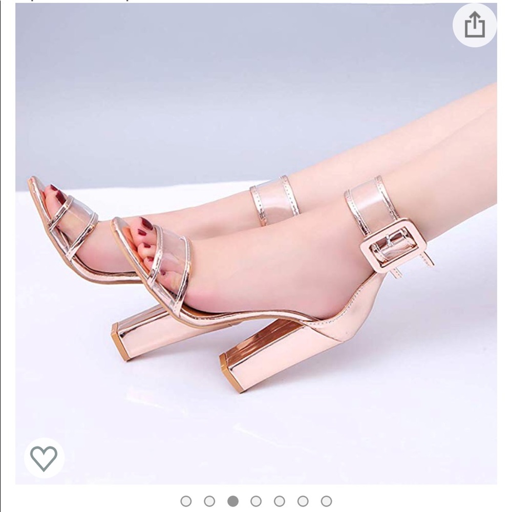 Women's open toe Heeled Sandals Ankle Strap size 8